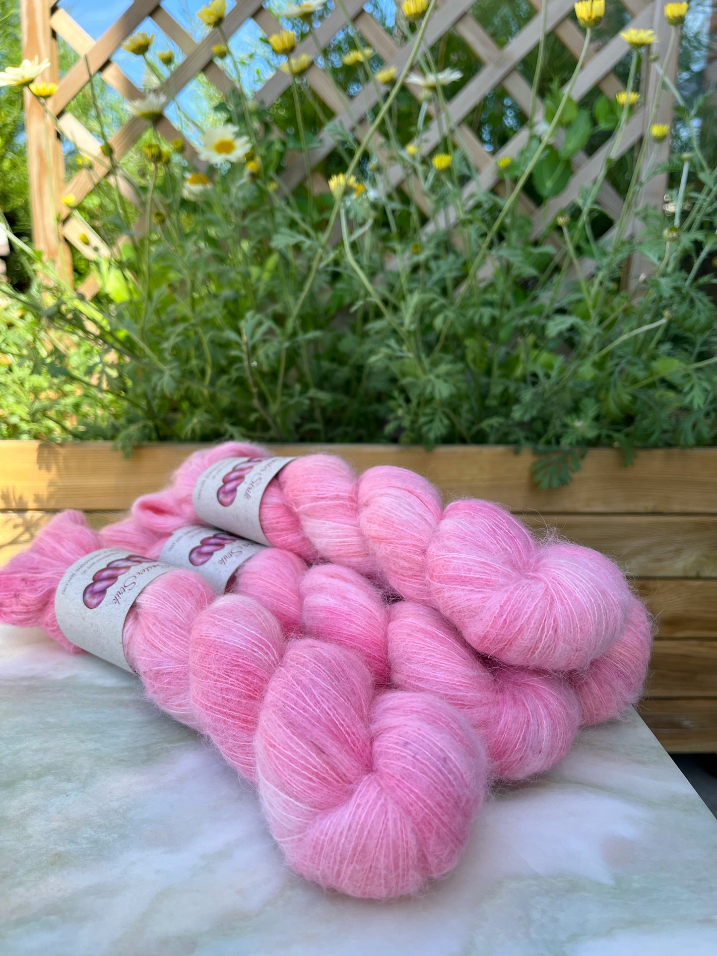 'Rabarber' - alpakka lace 400 m/50 g.